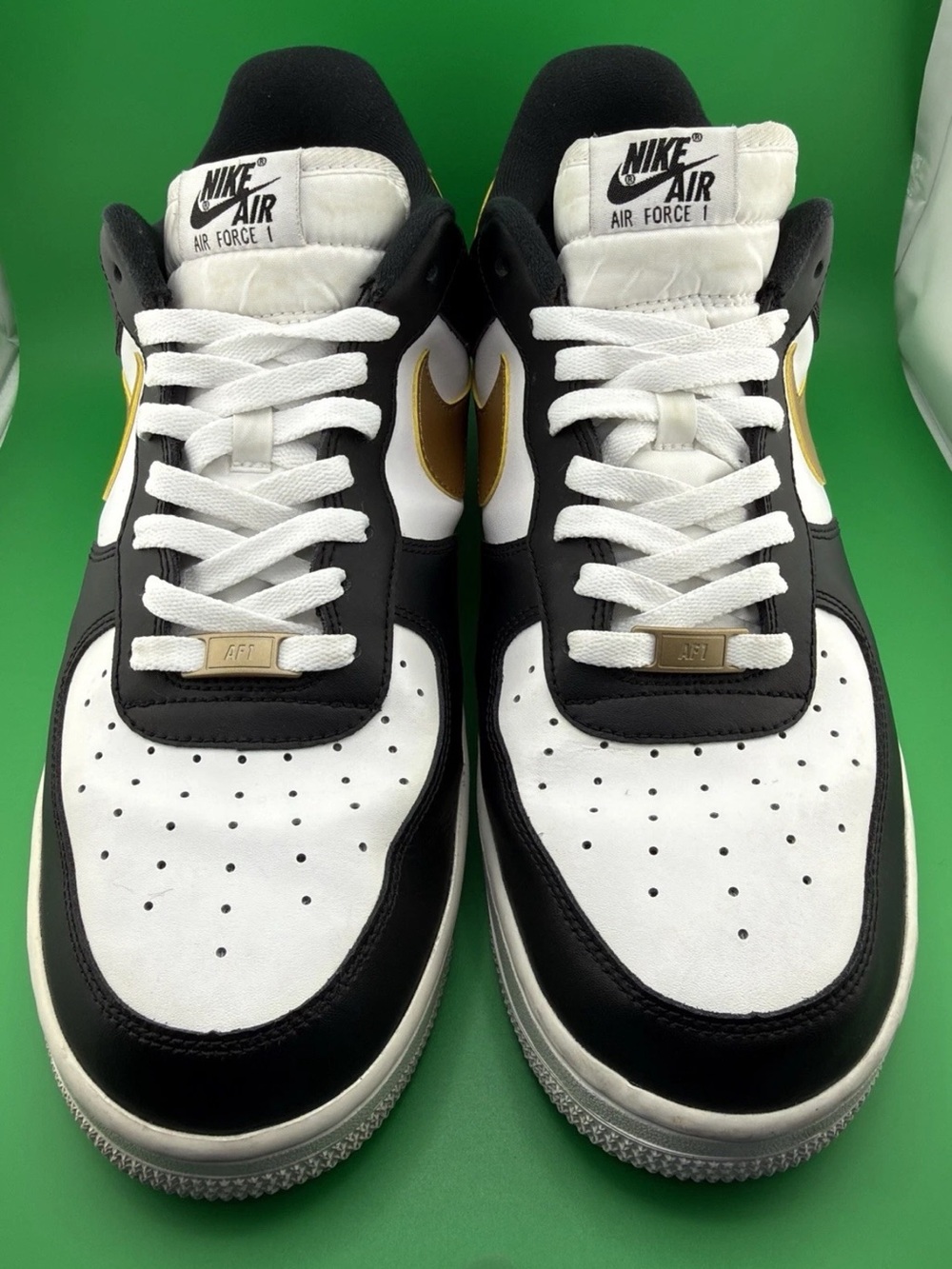 Nike Air Force 1 '07 LV8 Black White Metallic Gold CZ9189-001 Men’s Size 14N/Box